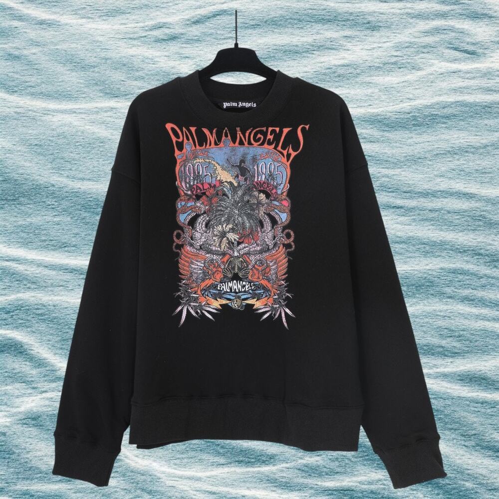 Palm Angels Black Sweatshirt
